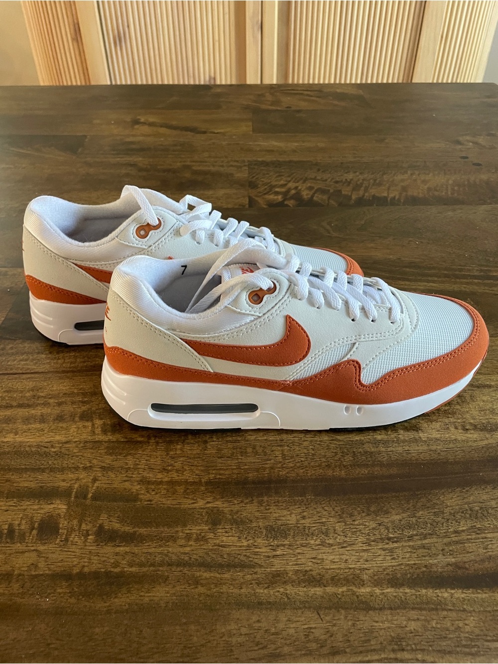 Nike Men’s Air Max 1 ‘86 OG Golf Shoes- White & Orange Brand New Size 7M